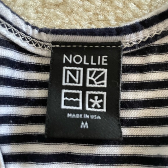 Cropped tank top with black and white stripes - Picture 3 of 3